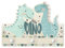 Kindergarderobe Holz - Dino Pastell, Größe HxB: 30x40 cm