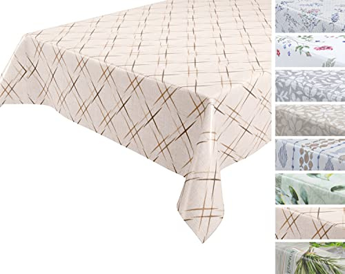 BEAUTEX Wachstuchtischdecke, abwischbare Tischdecke, RUND OVAL ECKIG, Motiv und Größe wählbar (Exzellent, Rund 140 cm)