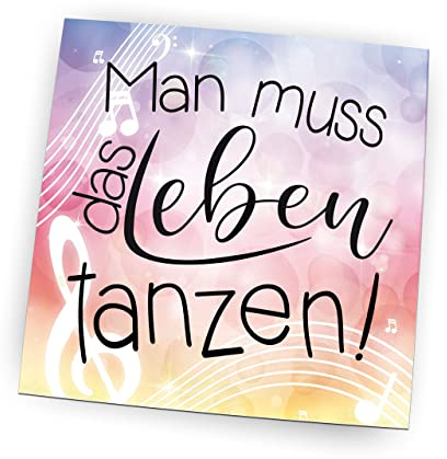 Pin, Kühlschrankmagnet mit Sprüchen | (Man muss das Leben Tanzen)
