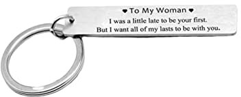 Wycian Schlüsselanhänger Schwester, Sohn Schlüsselanhänger Silber Frau Gravur I was A Little Late to Be Your First Edelstahl für Frauen Männer Freundin