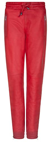 Infinity Leather Damen Echtlederhose Joggerinnen Nappa Fahren Jogginghose