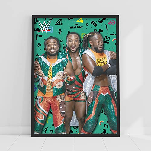 Themed WWE Print – New Day Muster-Poster, Wrestling, Wandkunst (A4-21 cm x 29,7 cm)