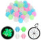 MUYAPAY 144 Stücke Speichenklicker,Fahrrad Speichenklicker,Kinderfahrrad Rad Speichen Korn leuchtender Plastik Clip, Speichenperlen,Kinderfahrrad Zubehör Speichenclips,im Dunkeln Leuchtend