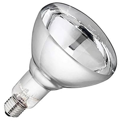 Orvarto Infrared Heat Lamp Bulb, Clear 250w. for Infra Red Heat Lamps for Poultry, Chicks, Dogs, Puppies, Cats, Kittens, Pigs, Reptiles and Catering.
