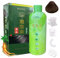 Ocilenya Shampoo, Herbal Bubble Grey Haarfärbeshampoo, natürlicher Kräuterextrakt für weißes Haar, Bubble Dye, natürlicher Arganölextrakt Haarfärbeshampoo, Farbfärbeshampoo (Braun schwarz), 200 ml