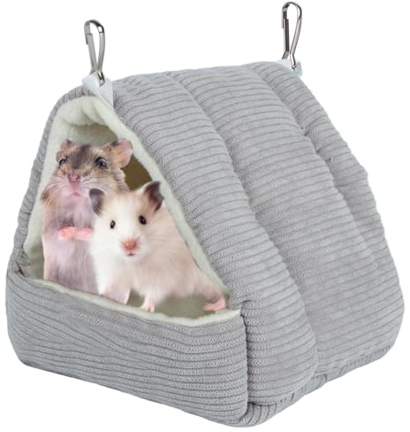 Hamsterhaus, Papageien, Vogelnest, hängende Höhle, Betten, Winter, Kleintierkäfig, Haus und kleines Haustierbett, warmes Meerschweinchenbett, flauschiger Vogelkäfig für Meerschweinchen, Hamster,