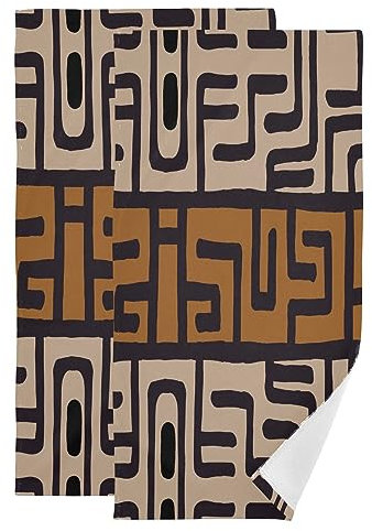 YOCIBIUT Handtücher für Badezimmer, saugfähige Mikrofaser, Boho-Stil, indisch, Azteken, afrikanisch, ethnisch, 35,6 x 71,1 cm, dekorative Badetücher für Bad, Gäste, Gesicht, Haare, Dusche