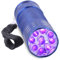 REY Mini Linterna Llavero LED Aluminio, a Pilas, Acampada, Mochila... Azul