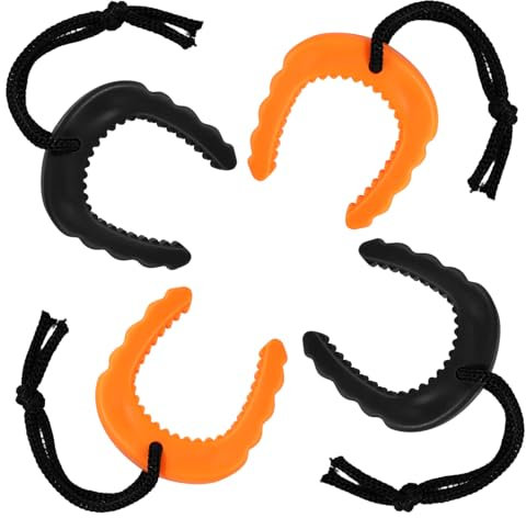 4pcs Door Jam for Law Enforcement, First Responder Door Stops Emergency Police Door Slam Stopper Medical Services Door Stop Wedge Attachments Finger Guards Prevent Doors from Closing(Orange, Black)