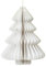 Dekohänger Tanne wollweiß - Papier, Verschiedene Durchmesser - H 20 cm x B 15 cm