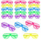 20pcs Neon Farbe Neon Farbe Shutter Shades Brille,5 Farben Shutter Brille 80er Shutter Mode Shades Brille Gläser für Fotozubehör,Partygeschenke,Geburtstagsparty,Fasching,Halloween Party