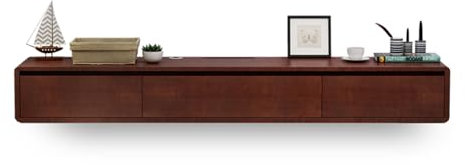 HHCTEBEC Floating TV Stand for TVs up to 32-46 Inch Wall-mounted TV Cabinet with Drawer Modern Floating TV Shelf Entertainment Center for Living Room, Bedroom, Office,A,140cm