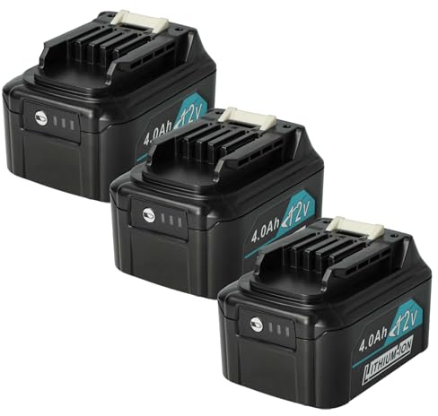vhbw 3X Akku Ersatz für Makita BL1041B-2 | für Werkzeug (4000 mAh, Li-Ion, 12 V)