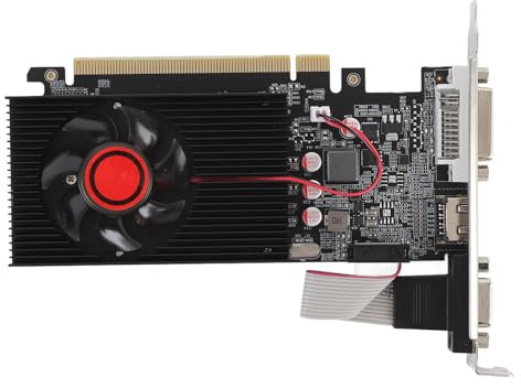 Gugxiom Carte Graphique GPU, Mémoire DDR3 2 Go, Carte Graphique de Jeu 64 Bits avec Ventilateur de Refroidissement pour Les Jeux et Les Applications Professionnelles