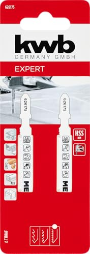KWB Blister 2 Stichsägeblätter mit feinem Schnitt aus Metall, 50 mm in T