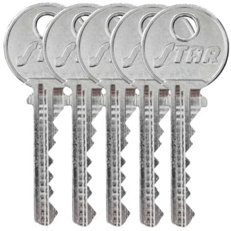 5 clés Pass PTT universelles - T10, F10, Q10, R10, S10 - Pour serrures PTT - Compatibles boites aux lettres et halls d'immeuble - Fabrication française