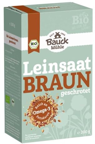 Bauck Mühle Leinsaat, Braun geschrotet, 200g (1)