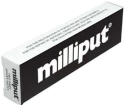 Milliput Epoxy Black, Resistant to Heat, Easy-to-Mix and Apply, DIY Projects, Perfect for Metal, Wood, Plastic, Ceramic, Glass, Ensuring Long-Lasting, Two-Part Epoxy Repair, Multipurpose Use, 113g