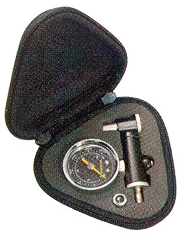 TOPEAK Shuttle Gauge Präzisions Manometer analoger Reifendruck Prüfer inkl. Tasche, 15712005