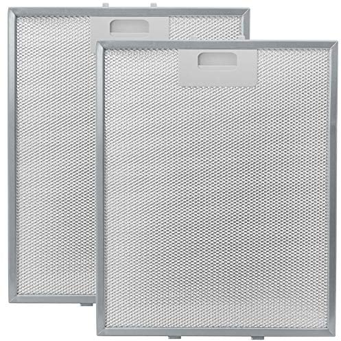 SPARES2GO Metal Mesh Cooker Hood Extractor Vent Fat Filter for Zanussi ZHC60136X ZHC60156X Oven Cooker Hood Extractor Fan (Pack of 2, 318 x 258mm)