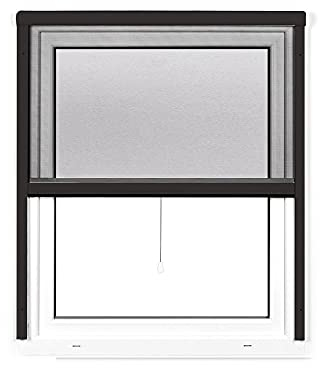 jarolift 4 in 1 Zanzara Zanzariera a Rullo Avvolgibile per Finestra, Telaio in Alluminio, 70 x 130 cm (Larghezza x Altezza), Antracite