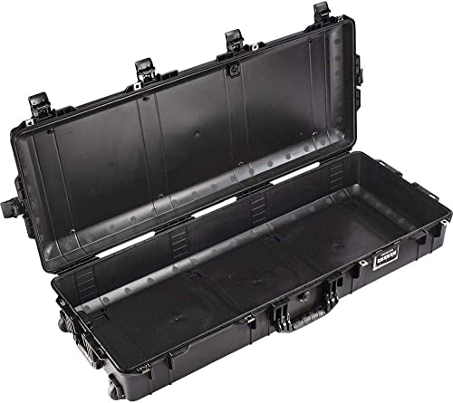 Peli 1745 Air Leichter Langer Rollkoffer für Kamerastativ, Sportgewehr und Andere Lange Ausrüstung, Wasser- und Staubdicht, 96L Volumen, Ohne Schaumstoffeinlage, Farbe: Schwarz