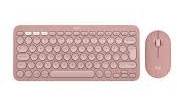 Logitech Pebble 2 Set Función Multi-Dispositivo Silencioso Inalámbrico Turco Q Teclado y Ratón Set - Rosa