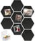 Yoillione Sechseckig Memoboard Filz Wandaufkleber, Schwarz Memoboard Bunte Filzboard Bulletin Board Memo Wand Pinnwände Küche Selbstklebend Filzpinnwand, Wanddekoration für Büro Küche