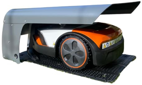 Robot Protect XL - Abri Robot Tondeuse 86 x 65 x 40 cm | Résistant aux intempéries + Protection UV | Pieds en INOX | matériel de Montage Inclus | Made in Europe