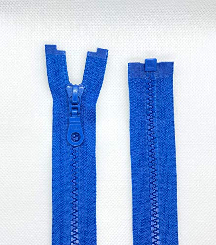 LIL YKK Reißverschluss Kunststoff Zähne Nr.5 mittelgrob Teilbar (115 Blau, 68cm)