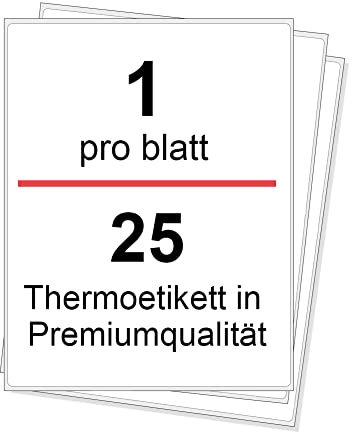 Etiketten Selbstklebend Bedruckbar Sticker Aufkleber A4,1 pro Blatt, 25 Blatt, 210 x 297 mm selbstklebende, matte Adress-Mailing-Druckeretiketten für Inkjet-Laser-A4-Drucker