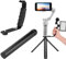 Handheld Gimbal Grip with Tripod and Two Cold Shoe, Metal L Stabilizer Handle Grip for DJI, OM 4/Osmo Mobile 3/Mobile 2, etc