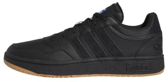 adidas Men's Hoops 3.0 Low Classic Vintage Shoes, Core Black/Core Black/Cloud White, 3.5 UK