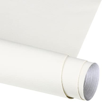 Leder Reparatur Set Kunstleder Selbstklebend, 60 x 300 cm Lederflicken Selbstklebend Kunstleder Reparaturset Weiß, für Bürostuhl Kopfteile Sofa