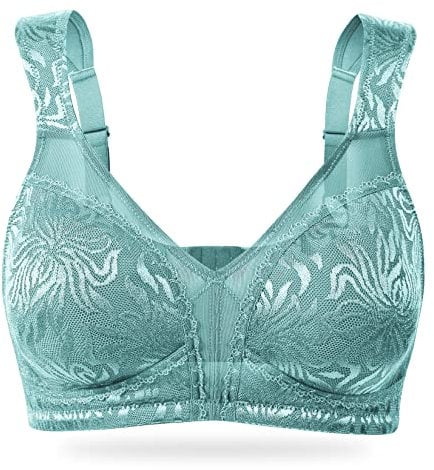 Wingslove Damen Vollschalen Minimizer BH Große Größen BH Komfort Breite Träger Nicht Gepolstert(Mintgrün 36B/80B)