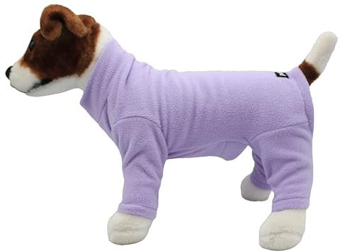 Warm Four-Legged Dog Fleece – Super Soft, Weather-Resistant (Lilac, Small)
