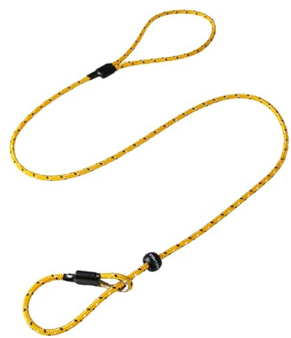Dog & Field Pro Trialler Slip Lead - 1.2m Rope Lead For Dogs, Easy To Slip On, No Collar Or Harness Needed - Yellow