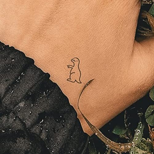 Inkster® T-Rex Tattoo | Temporäres Tattoo mit EU-Kosmetikzertifizierung | wasserfest + vegan | revolutionäres 2-Wochen-Tattoo | Fake Tattoos und Klebetattoos für Erwachsene