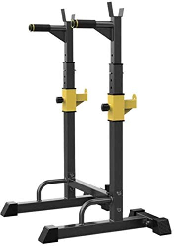 Hantelbank-Drückständer, Kniebeugenständer mit Klimmzugstange, Multifunktions-Langhantelständer für Heimgymnastik, Fitnessständer, Geräteteil, maximale Belastung 250 kg