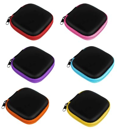 LATRAT 6 Stück Kopfhörer-Hüllen, Kopfhörer-Reise-Organizer Für Kopfhörer, Earbuds Bluetooth U Disk Sd-Karten