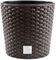 Blumentopf, in Rattan-Optik,Rund Blumentopf, pflanzkübel, Ink. Einsatz, Vielseitiger, übertöpfe, Blumenübertopf, übertopf, Verfügbar in 4 Größen und 4 Farben - Stilvolles Design (Braun, ø 40 cm)