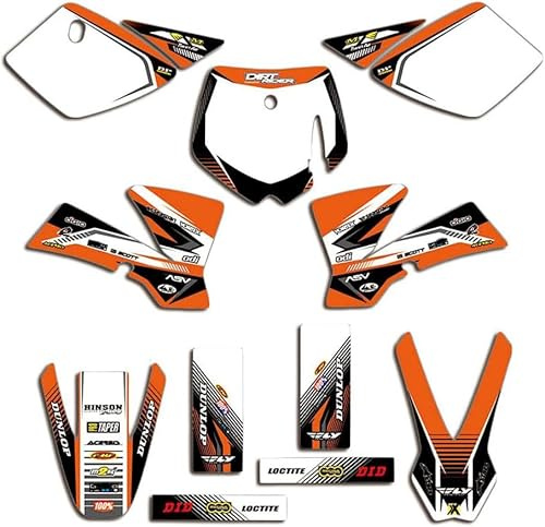 ENARUI Dekor Aufkleber Decals Graphics Kompatibel mit KTM SX 50 SX50 2002 2003 2004 2005 2006 2007 2008