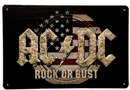 ACDC Rock blechschild - metallschild - metall poster - retro schilder - blech - wanddekoration - vintage schild - metal sign - dekoschild - mancave - männerhöhle