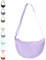 JENCVNL Damen Halbmond Tasche Nylon Crossbody Bag Damen Crossbody Moon Bag Crossbody Bag Halbmond Schultertasche mit verstellbarer Schultergurt (Lila)