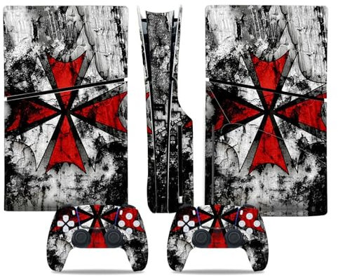 Per PS5 Slim Skin Disc Edition & Per PS5 Slim Skin Digital Edition Console Controller Vinyl Cover Skins Wraps Scratch Resistant Compatible 22238 Senza Bolle Senza Schiuma Antigraffio (Size : Disc Ver