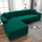 Sofabezug 2/1/3/4 Sitzer, Sofa überzug L U Form Ecksofa Stretch Sofa/Couch überzug, Universal Couchbezug, Sofa Cover Sofa überwurf Sofaschoner (L Form Ecksofa Erfordert Zwei),Dark green,1 Seater