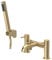 Round Bath Shower Mixer Tap with Shower Kit - Brushed Brass - Balterley