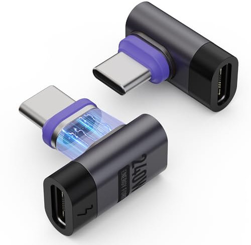 240W Magnetic USB C Adapter, PD3.0 Fast Charging Magnetic Type C Adapter with 480Mbps Data Transfer for Samsung Galaxy S24 Ultra/S23+,iPhone 15 Series,Google Pixel 8/7/6,Macbook Pro/Air etc. (Set G)