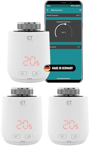 Eurotronic Comet ZW eco: 3-mal Smartes WiFi Thermostat für Heizkörper. WLAN Heizungssteuerung Set inkl. gratis App. Keine Basisstation notwendig.