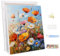 MEIYUDA Peinture par Numero Adulte avec Cadre, Inflorescence Fleur Kit de Peinture à l'Huile sur Toile par Numéro, Débutants Peinture Acrylique Pigmentée, Decoration Maison Cadeau 30x40cm